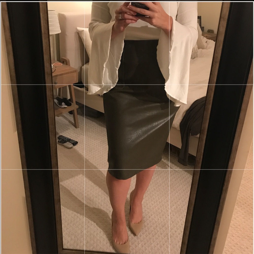 Zara Leather Pencil Skirt